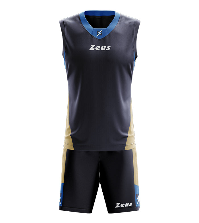 Zeus Kit King Basketball Trikot + Shorts blu/royal