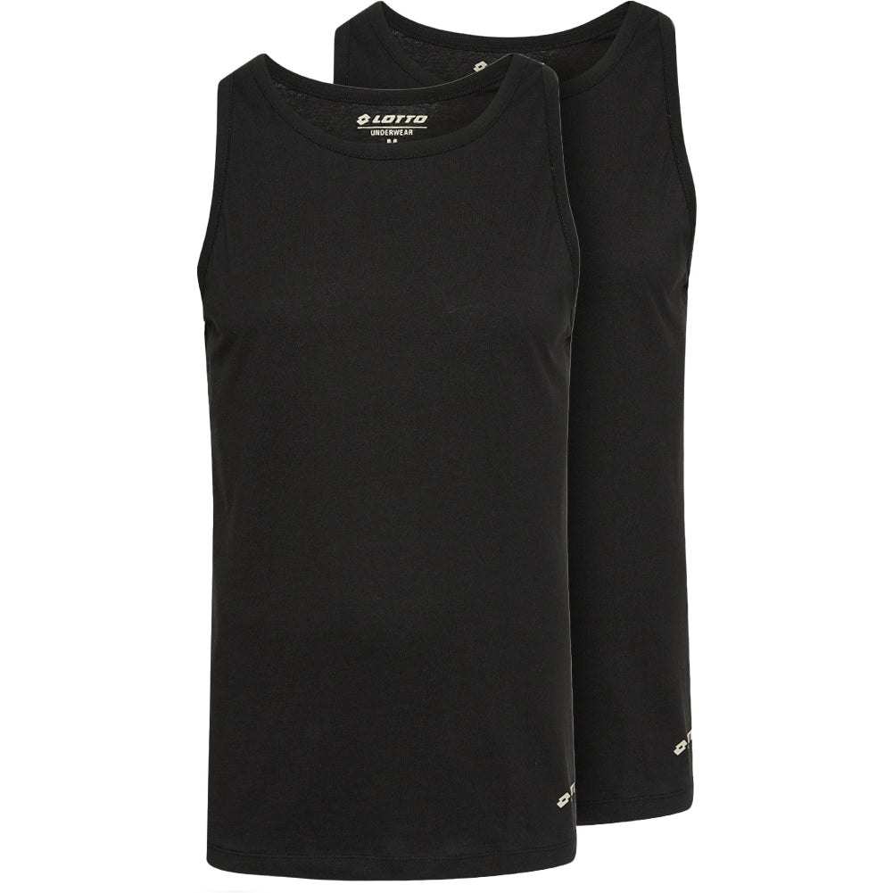 Lotto Herren Unterhemden Tank Top 2er-Pack schwarz 39510718