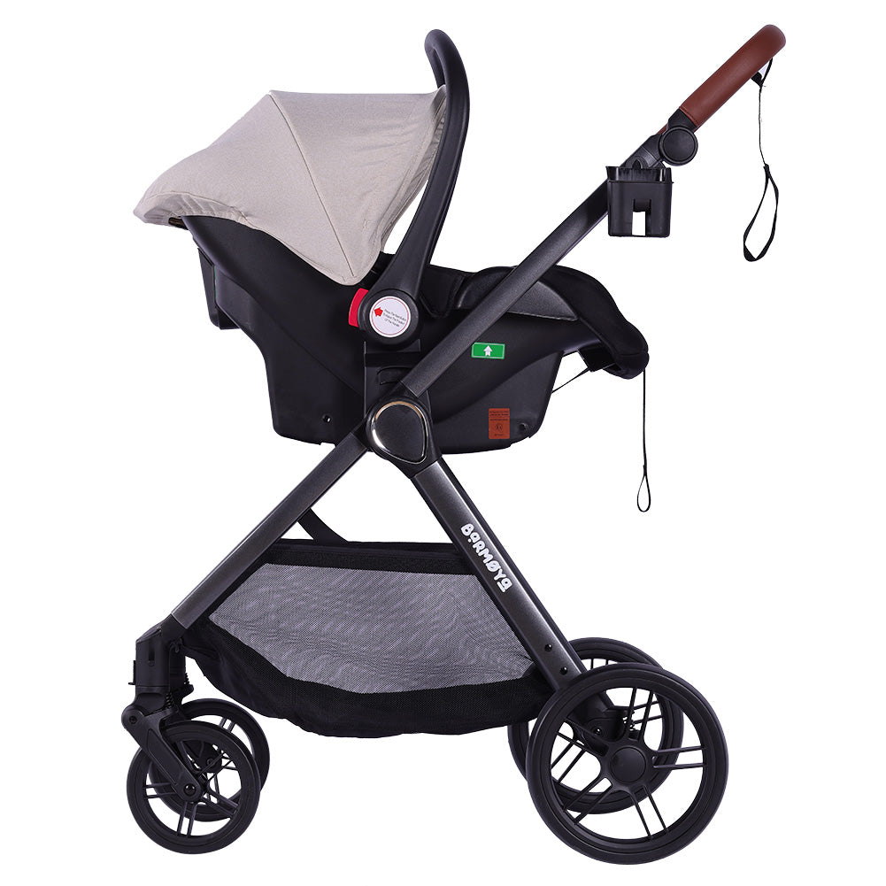 Barmøya 3-in-1 Kombi-Kinderwagen Komplettset beige