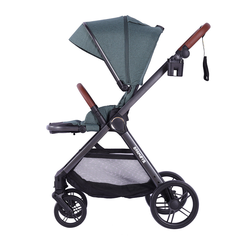 Barmøya 3-in-1 Kombi-Kinderwagen Komplettset grün