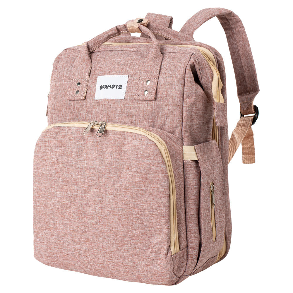 Barmøya 2-in-1 Wickelrucksack mit Ablage rosa
