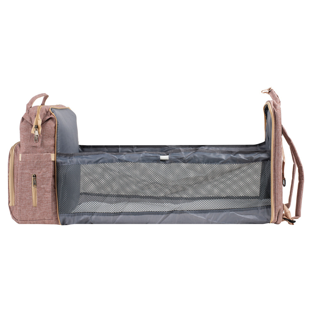 Barmøya 2-in-1 Wickelrucksack mit Ablage rosa