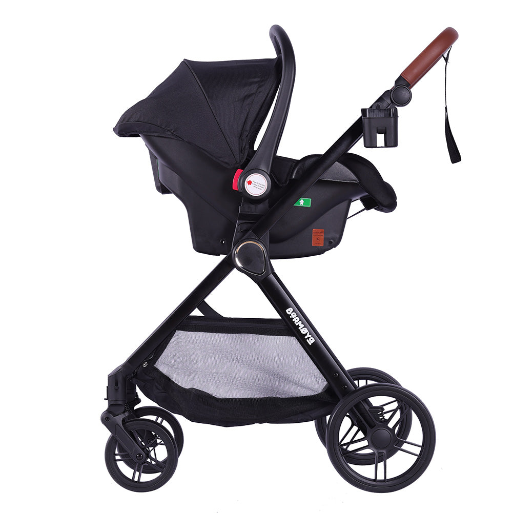 Barmøya 3-in-1 Kombi-Kinderwagen Komplettset schwarz