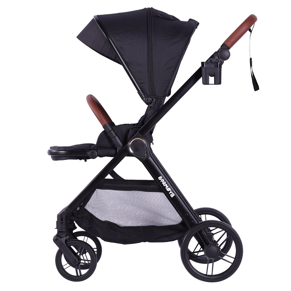Barmøya 3-in-1 Kombi-Kinderwagen Komplettset schwarz