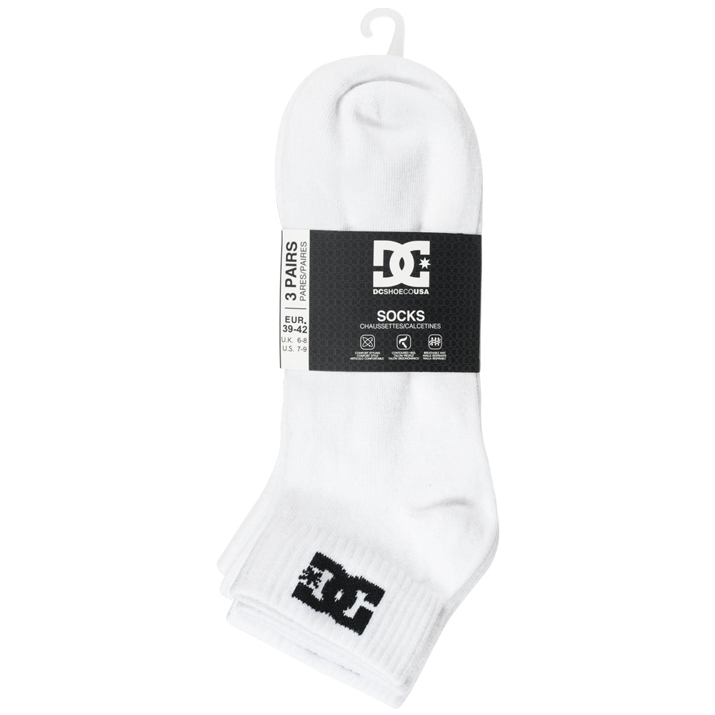 DC Shoes Quarter Unisex Socken 3 Paar weiß DC-21 QUARTER