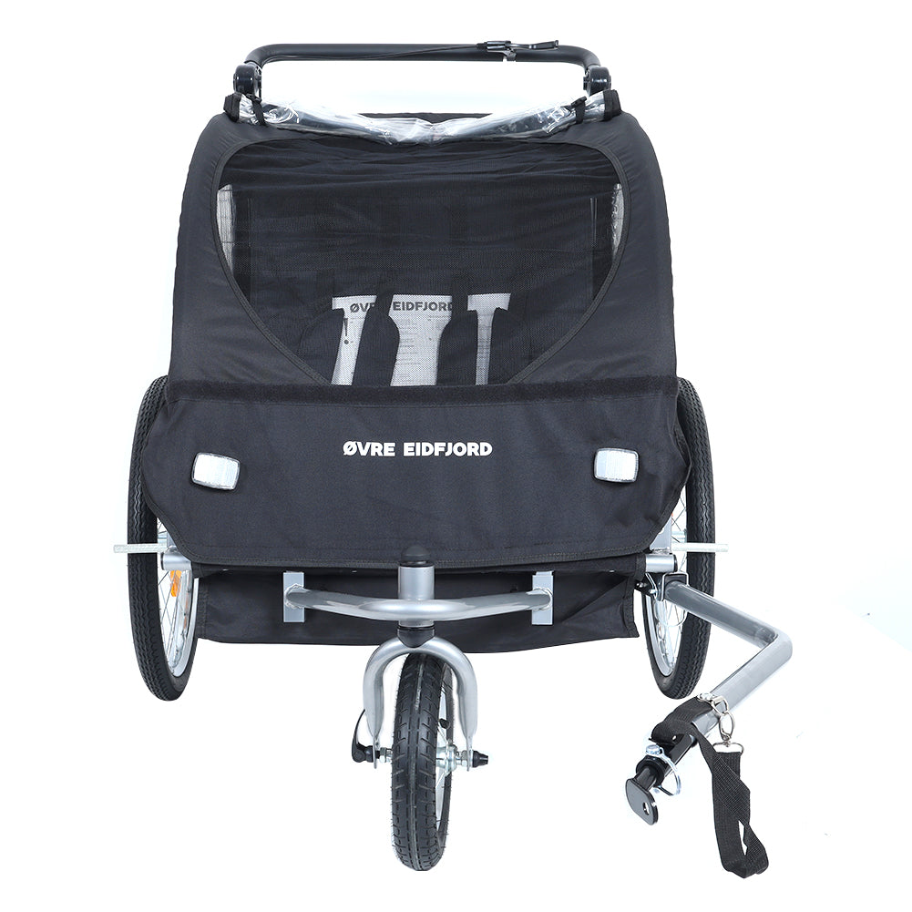 Øvre Eidfjord "Alpström" 2-in-1 Fahrradanhänger Kinderwagen schwarz