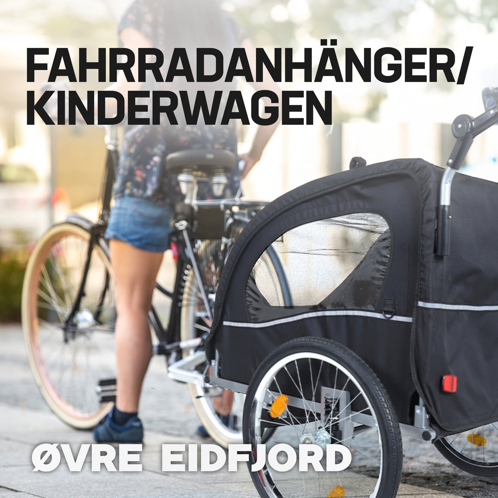 Øvre Eidfjord "Alpström" 2-in-1 Fahrradanhänger Kinderwagen rot