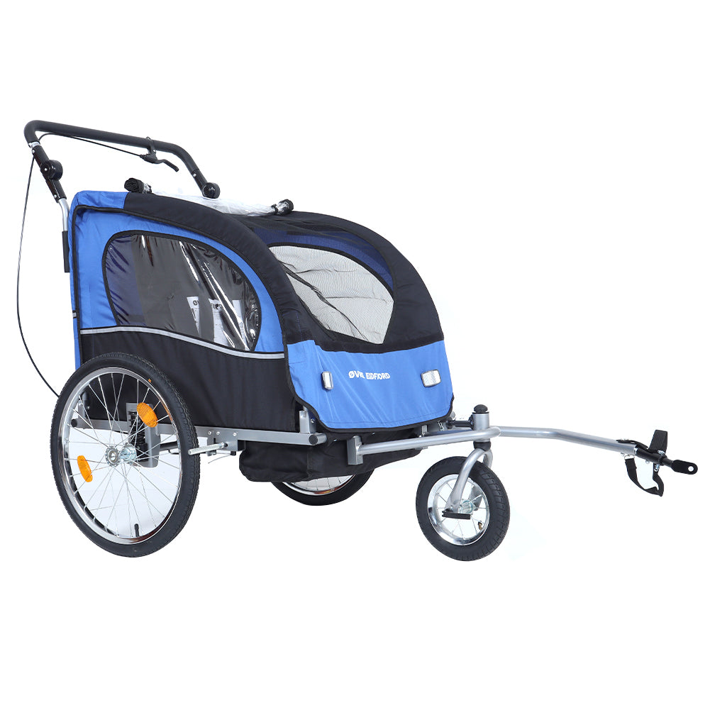 Øvre Eidfjord "Alpström" 2-in-1 Fahrradanhänger Kinderwagen blau