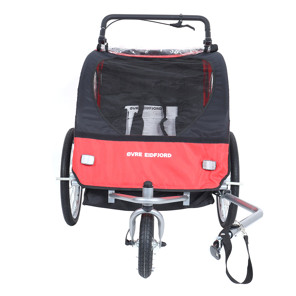 Øvre Eidfjord "Alpström" 2-in-1 Fahrradanhänger Kinderwagen rot