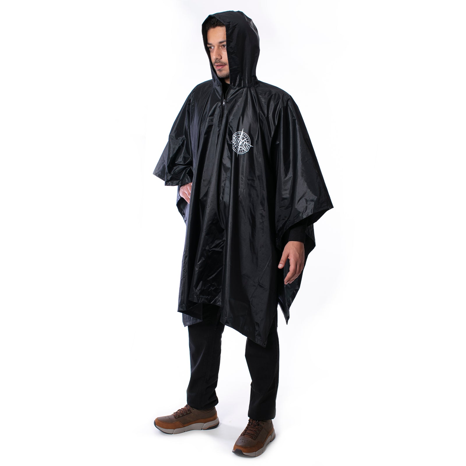 GOGLAND® Monsun Regenponcho schwarz