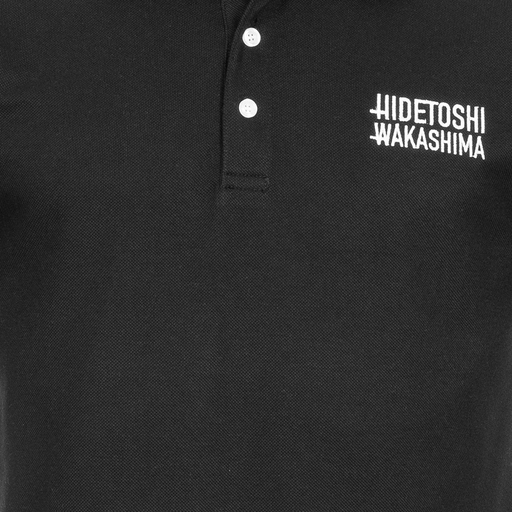 HIDETOSHI WAKASHIMA "Koshigaya" Herren Polo-Shirt schwarz