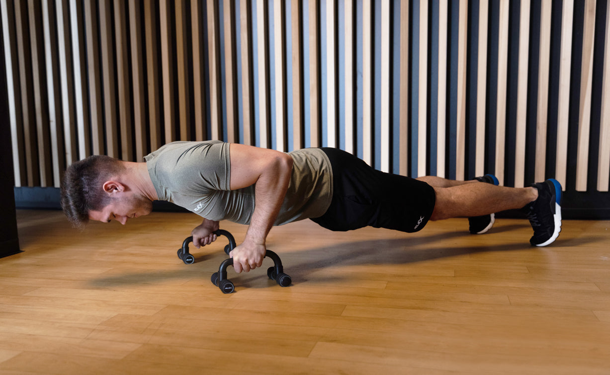 JELEX Gain Hard Push Up Bar Liegestützgriffe schwarz grau
