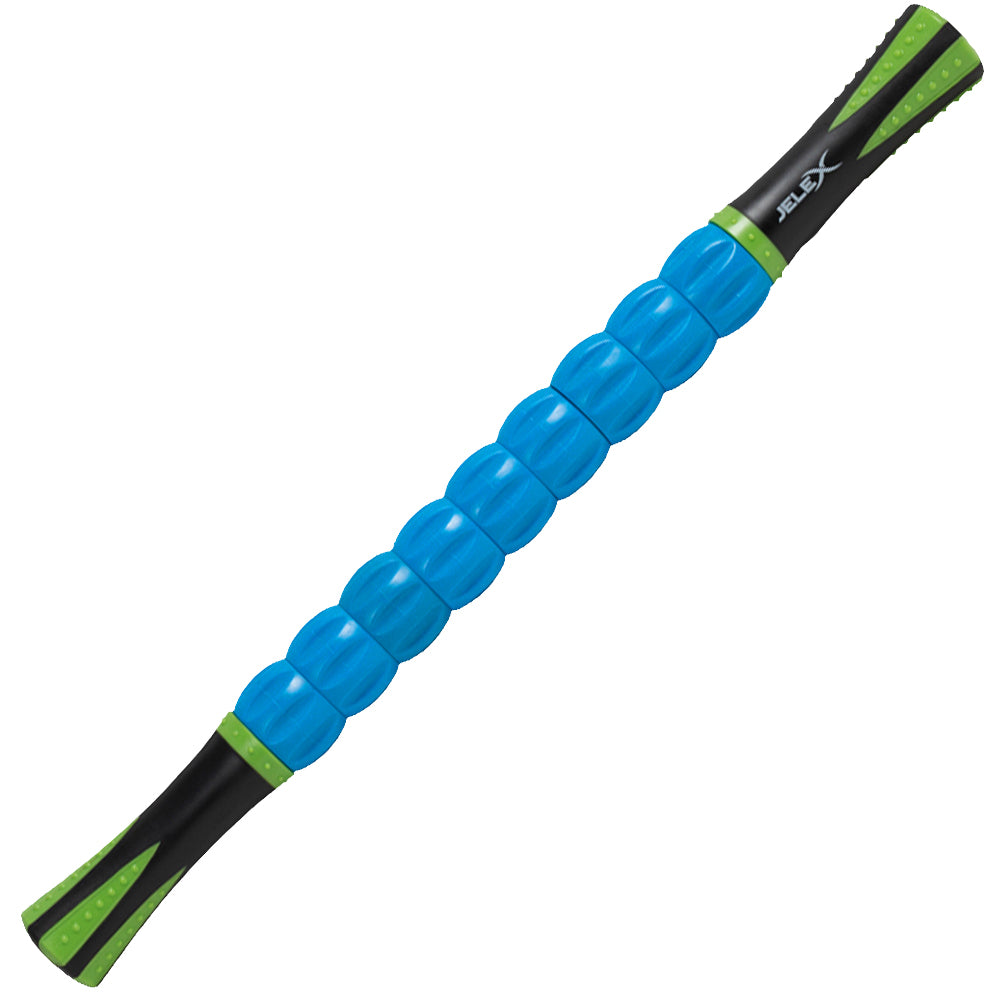 JELEX Easy Up Massagerolle mit rotierenden Massagebällen schwarz blau
