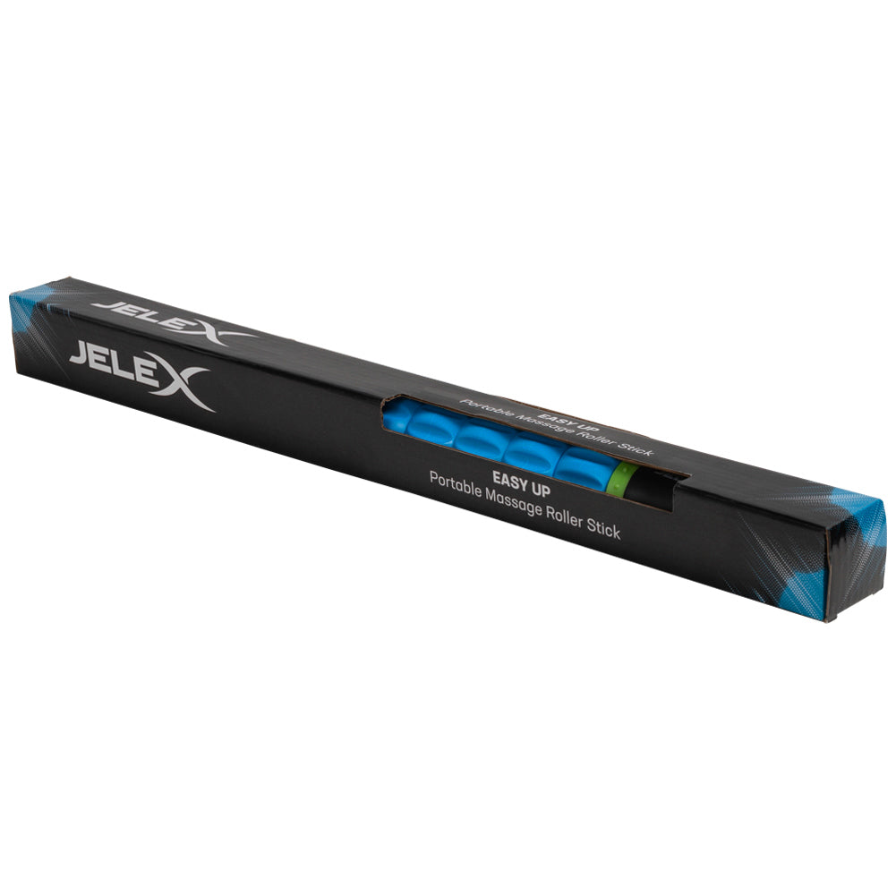 JELEX Easy Up Massagerolle mit rotierenden Massagebällen schwarz blau