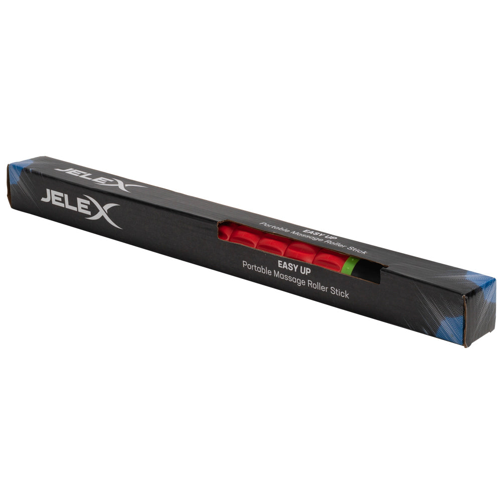 JELEX Easy Up Massagerolle mit rotierenden Massagebällen schwarz rot