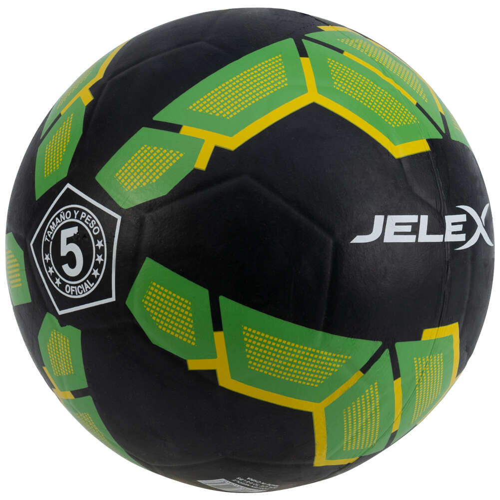 JELEX Bolzplatzheld Gummi Fußball schwarz-grün