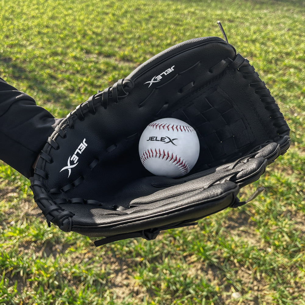 JELEX Safe Catch Baseball Handschuh links für Rechtshänder schwarz