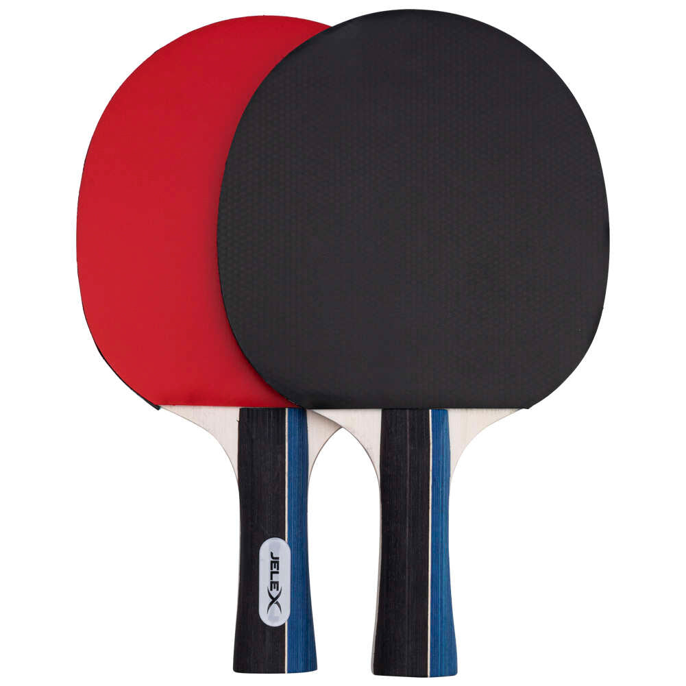 JELEX Sidespin 4er-Set Tischtennis Schläger mit 8 Bällen
