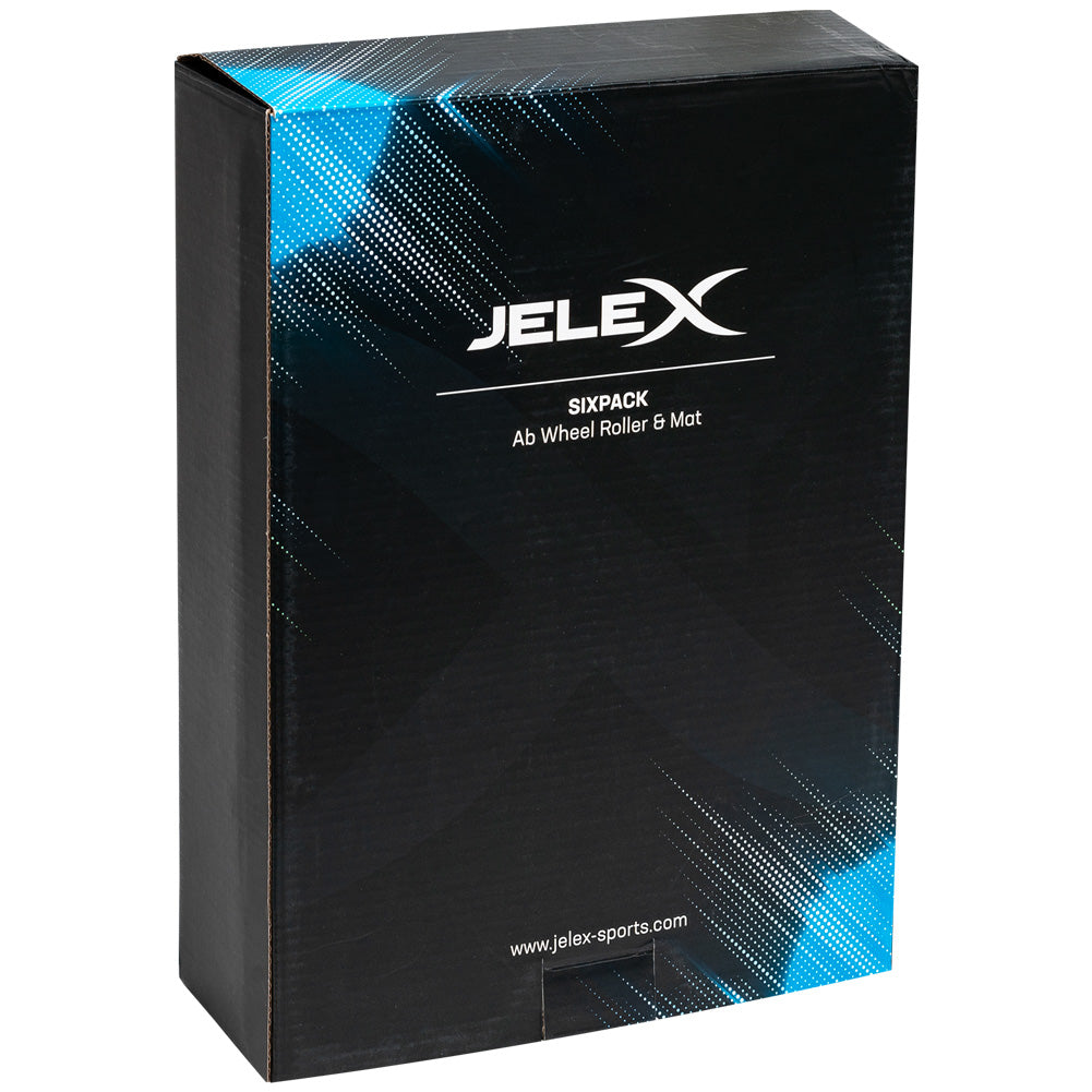 JELEX Sixpack Bauchtrainer Ab Wheel schwarz-blau