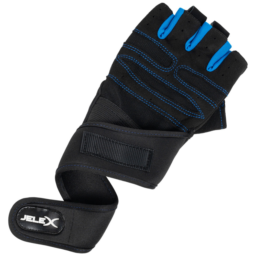 JELEX Fit gepolsterte Trainingshandschuhe schwarz-blau