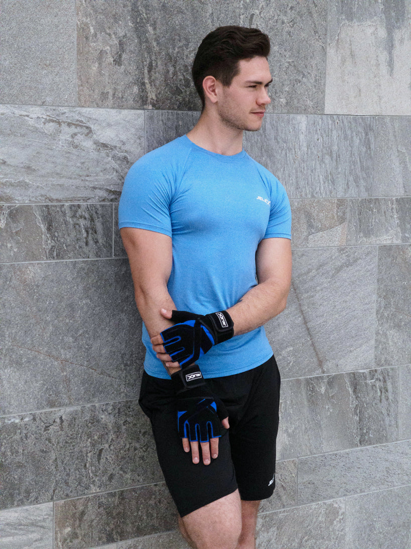 JELEX Power Premium gepolsterte Trainingshandschuhe schwarz-blau