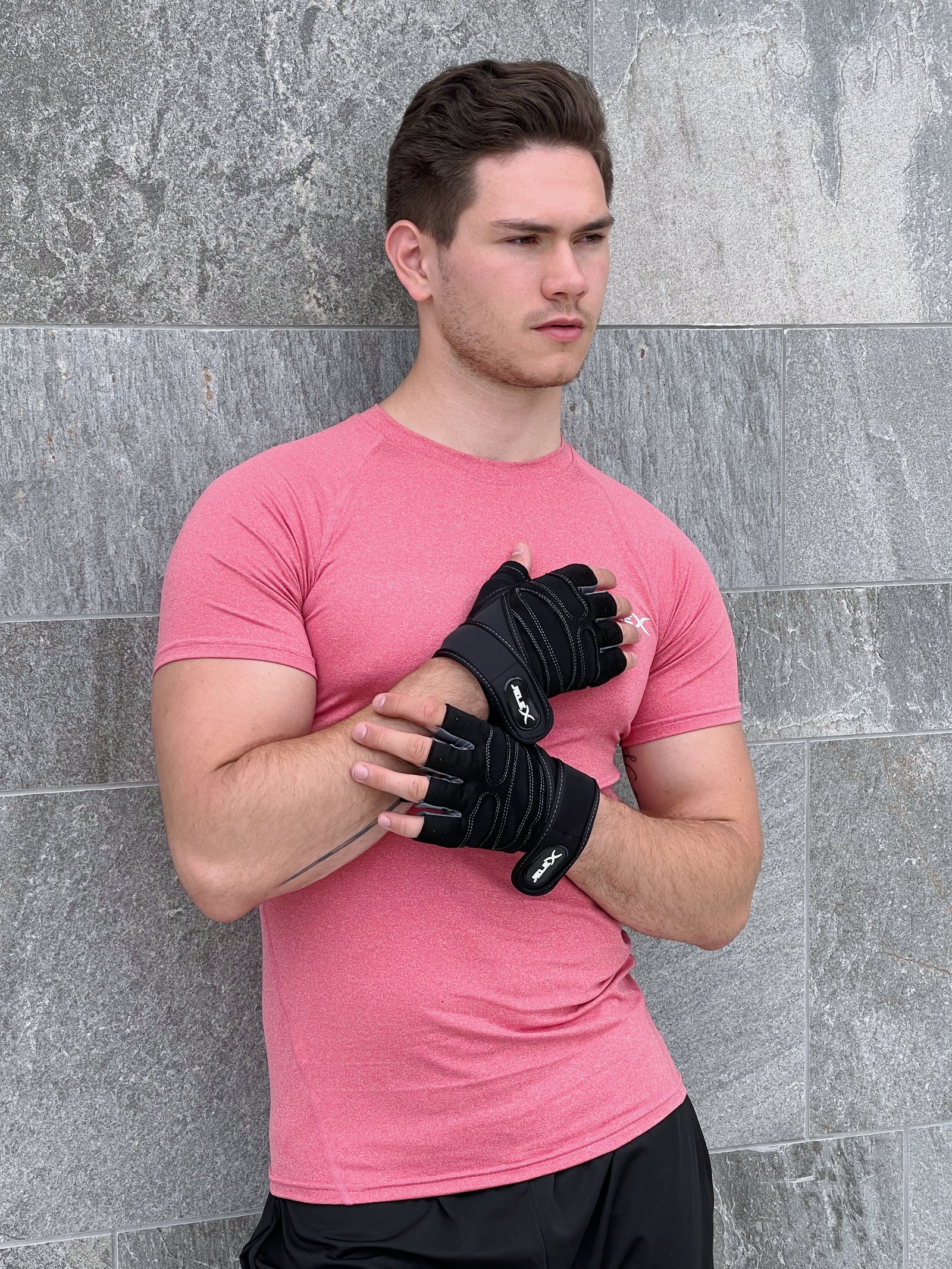 JELEX Fit gepolsterte Trainingshandschuhe schwarz-grau