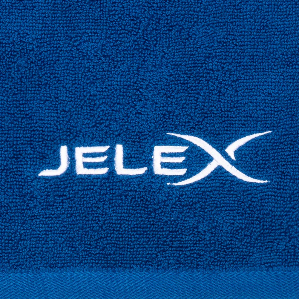 JELEX "100FIT" Fitness Handtuch mit Zip-Tasche royalblau