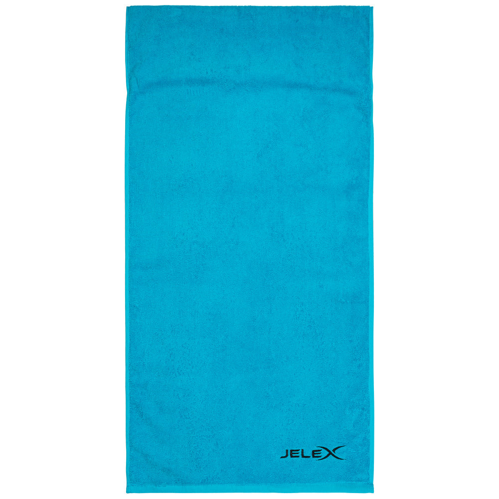 JELEX "100FIT" Fitness Handtuch mit Zip-Tasche türkis