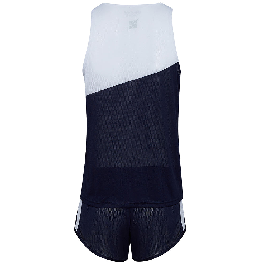 Zeus Kit Robert Herren Leichtathletik Singlet Set Trikot mit Shorts navy