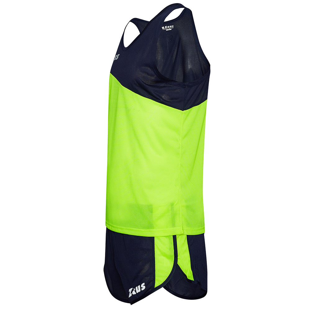 Zeus Kit Robert Herren Leichtathletik Singlet Set Trikot mit Shorts gelb