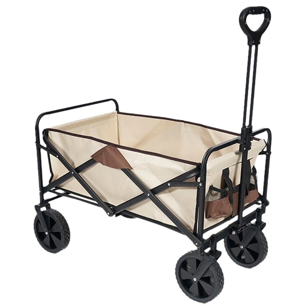 KIRKJUBØUR® "Edda" faltbarer Bollerwagen braun/beige