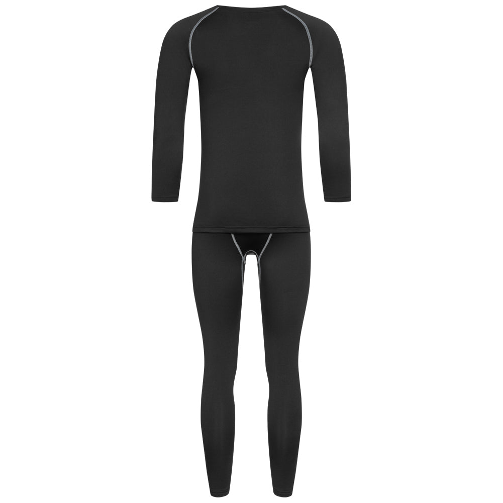KIRKJUBØUR® "Hafjall" Herren Thermounterwäsche Set 2-tlg. schwarz