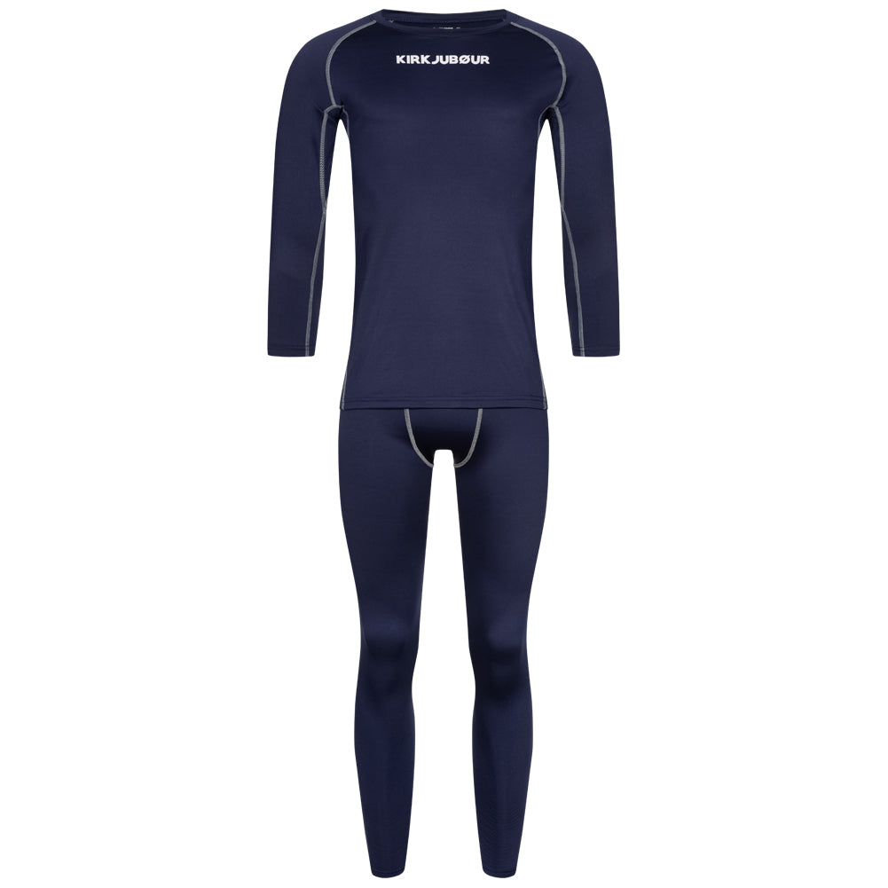 KIRKJUBØUR® "Hafjall" Herren Thermounterwäsche Set 2-tlg. blau