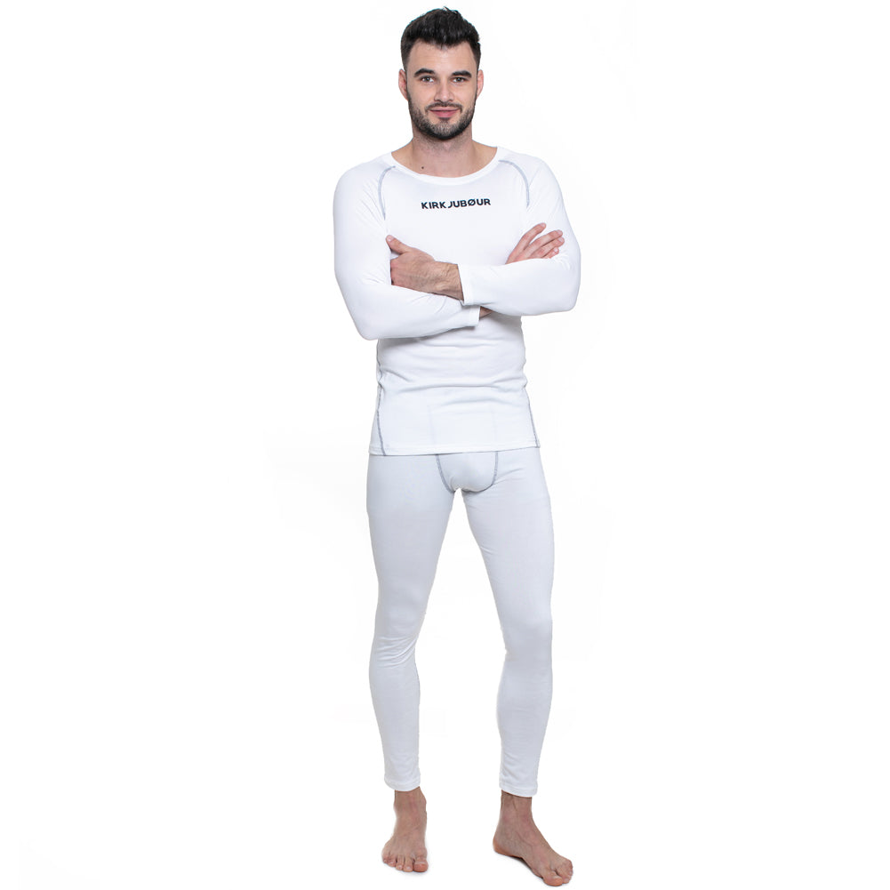 KIRKJUBØUR® "Hafjall" Herren Thermounterwäsche Set 2-tlg. weiß