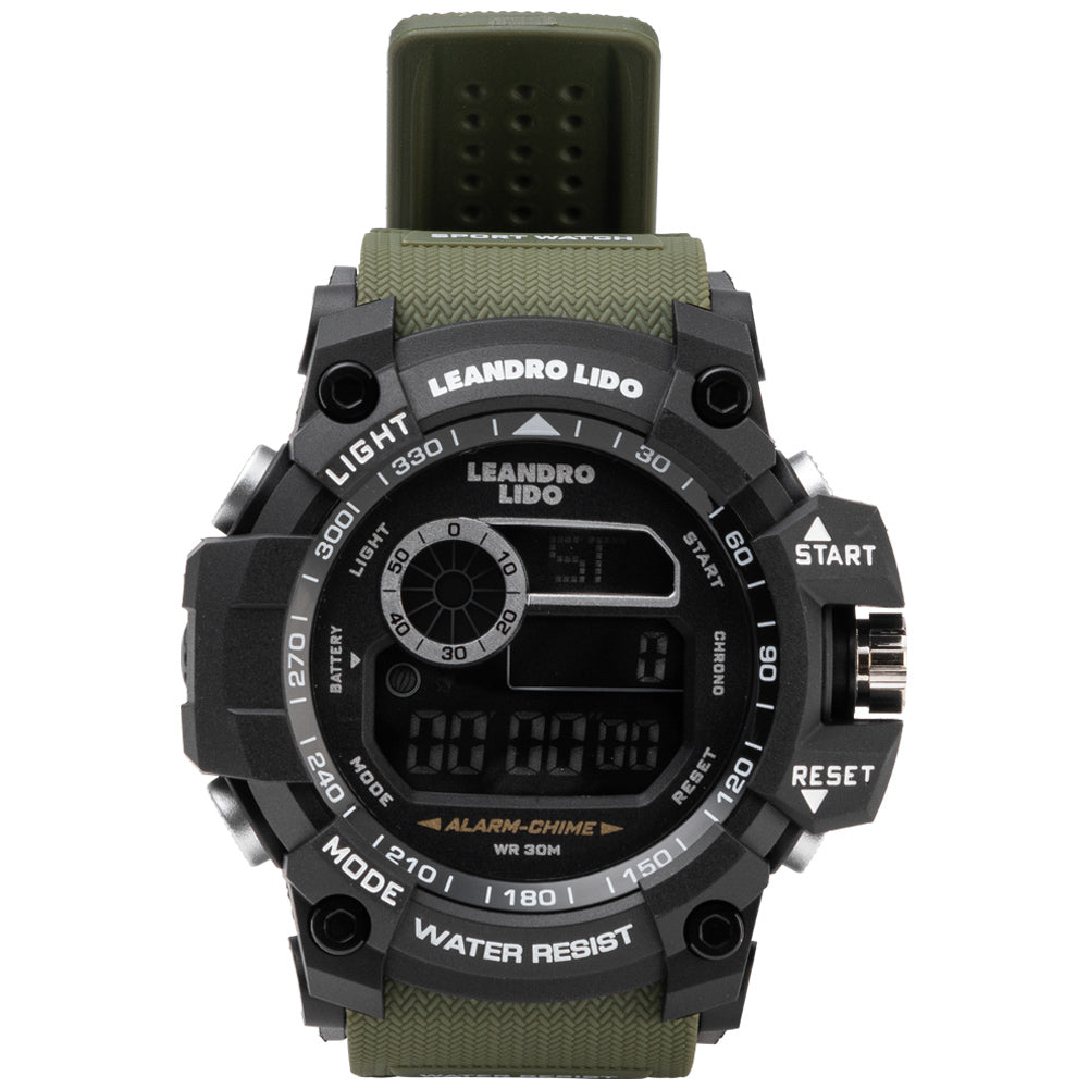LEANDRO LIDO "Palermo" Unisex Sport Uhr dunkelgrün