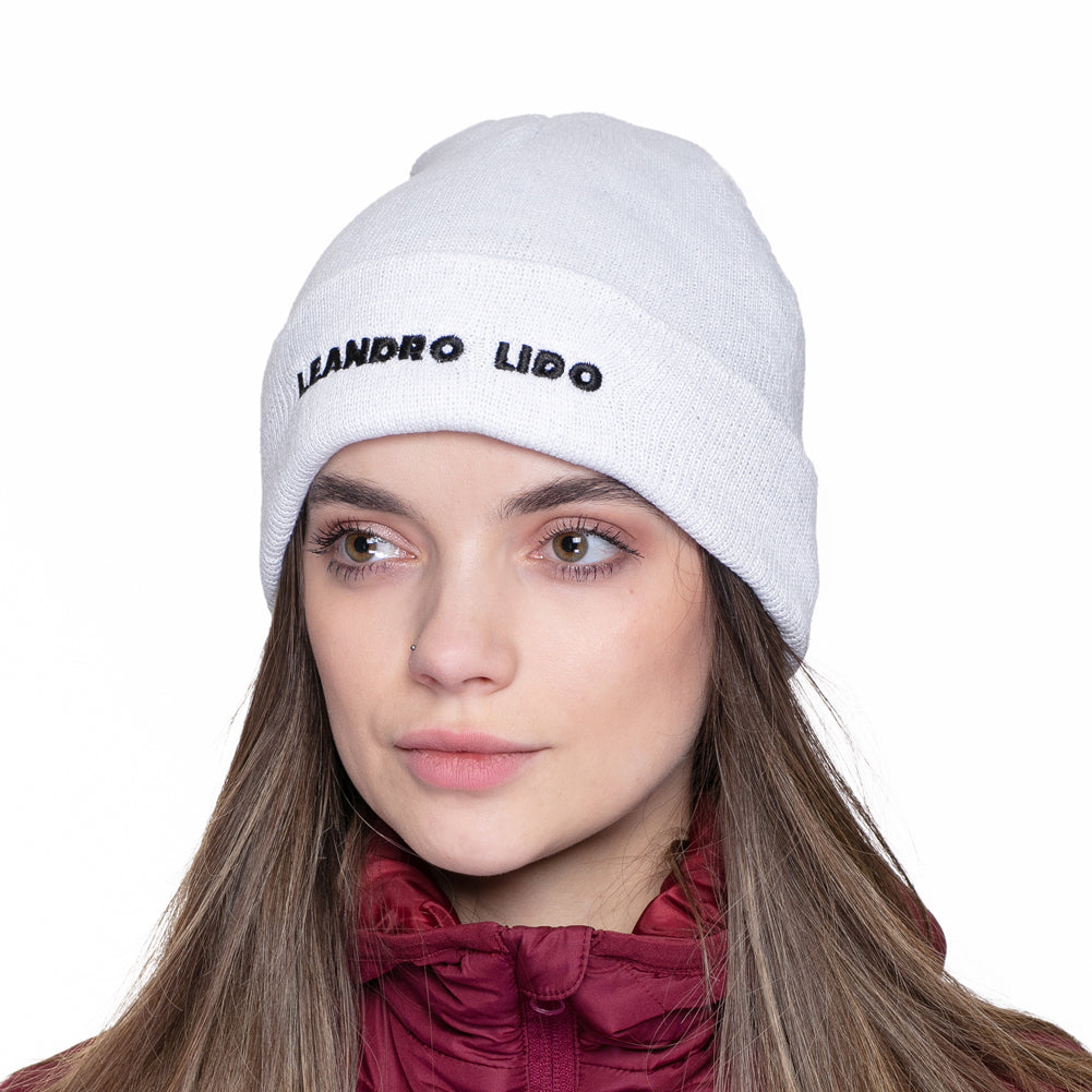 LEANDRO LIDO "Callata" Beanie Wintermütze weiß