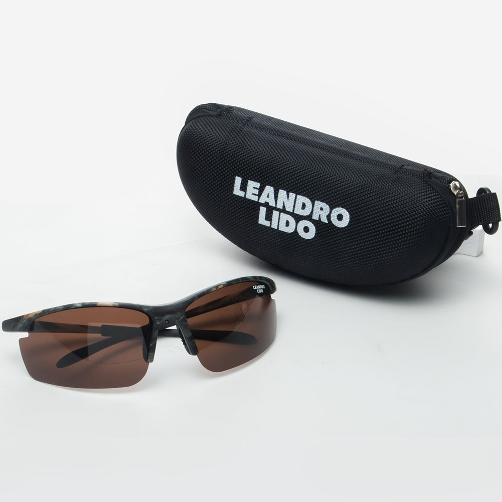 LEANDRO LIDO Power Sport Sonnenbrille camo/braun