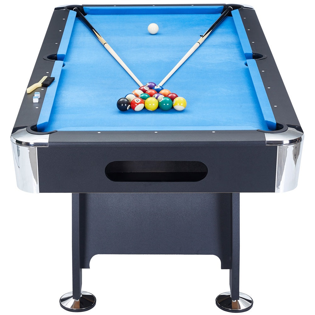 MUWO "Winner Gold" Billardtisch 214x112x81 cm schwarz blau