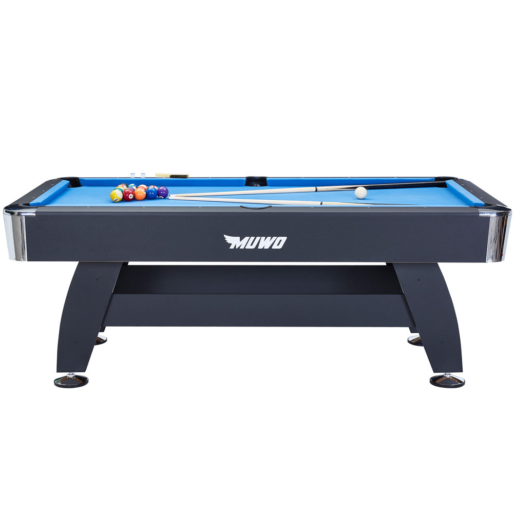 MUWO "Winner Gold" Billardtisch 214x112x81 cm schwarz blau