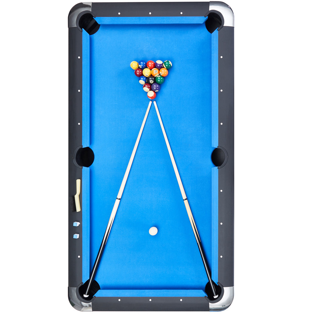 MUWO "Winner Pro" Billardtisch 183x102x81 cm schwarz blau