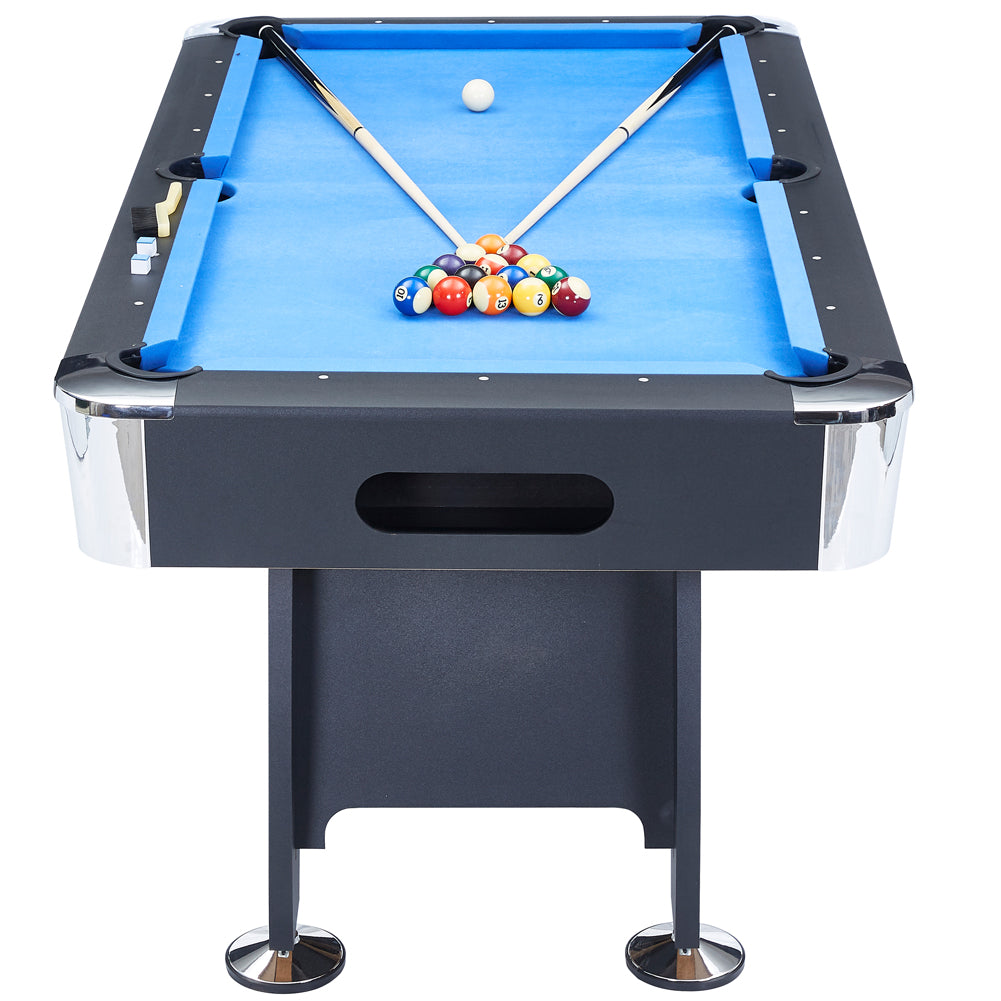 MUWO "Winner Pro" Billardtisch 183x102x81 cm schwarz blau