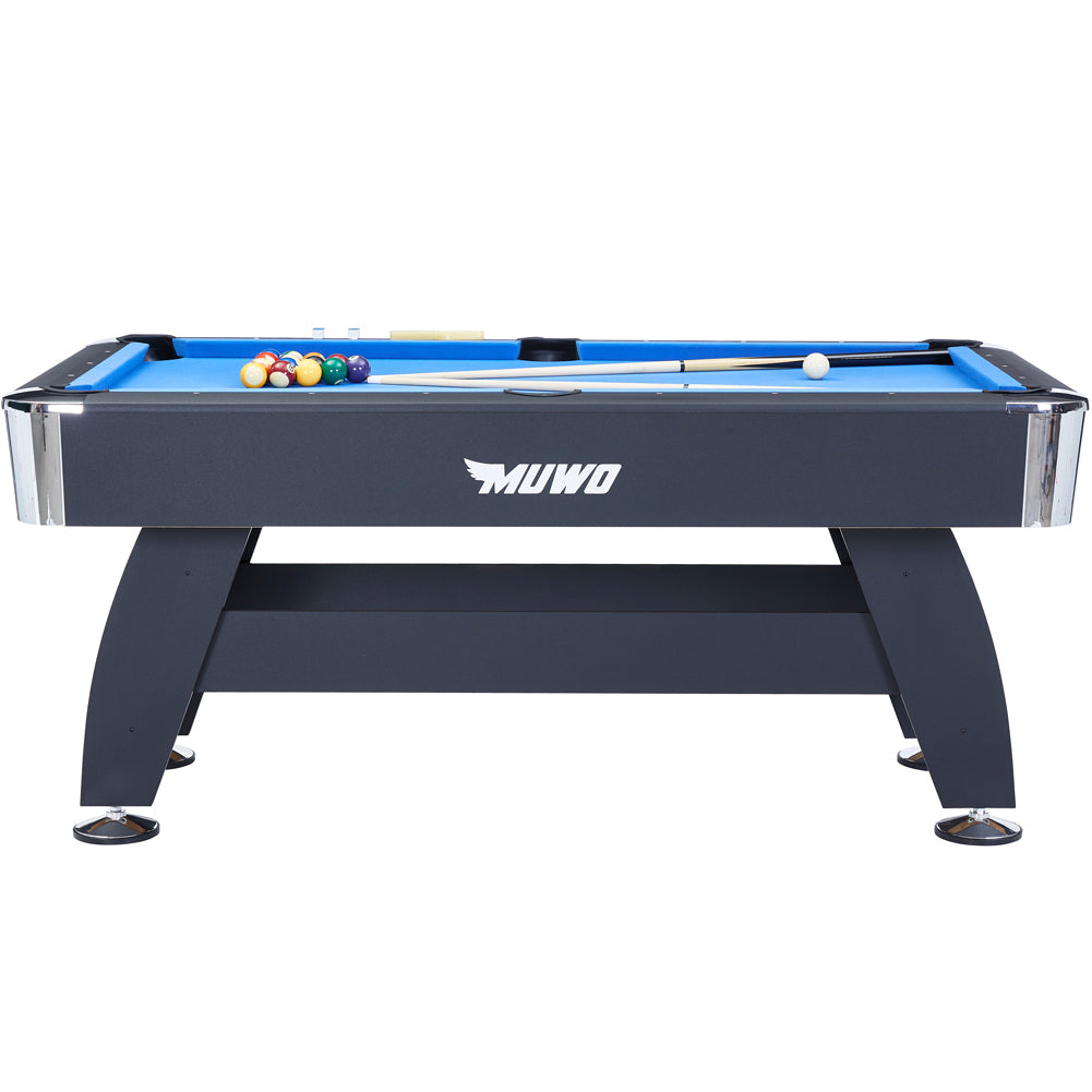 MUWO "Winner Pro" Billardtisch 183x102x81 cm schwarz blau