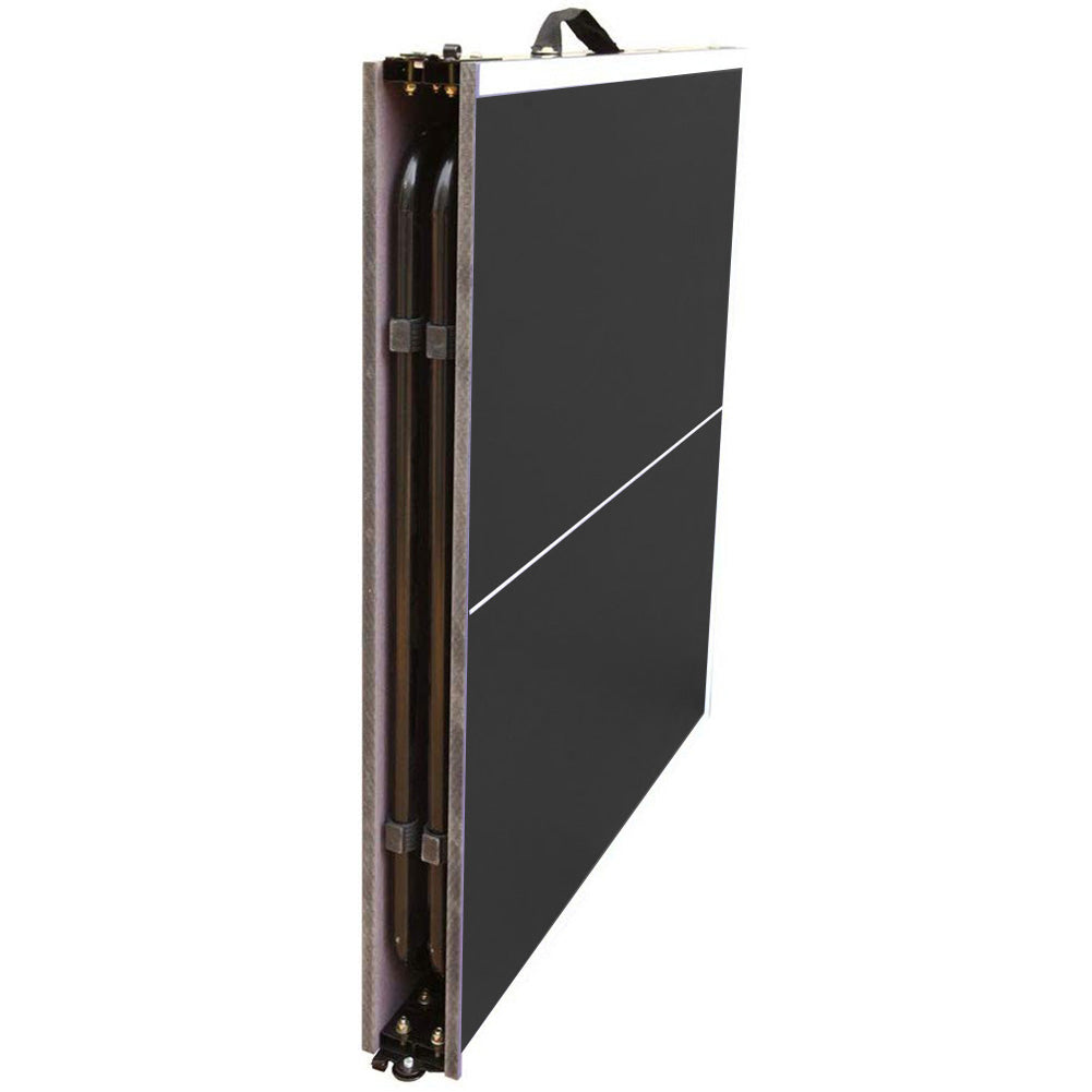 MUWO Indoor faltbare Mini Tischtennisplatte 137 x 76 cm schwarz