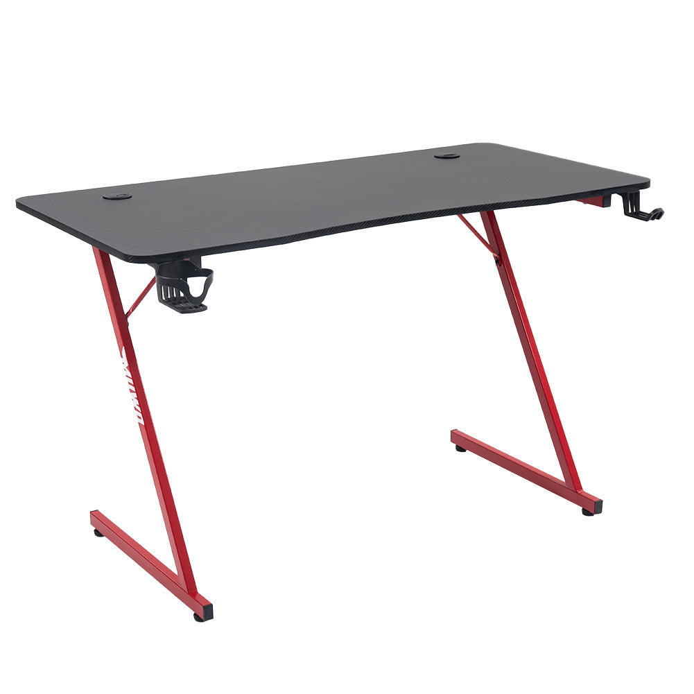 MUWO "Vision" E-Sports Gamingtisch schwarz/rot