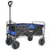 MUWO faltbarer Bollerwagen 100 L, max. 110 kg blau/schwarz – Einheitsgröße