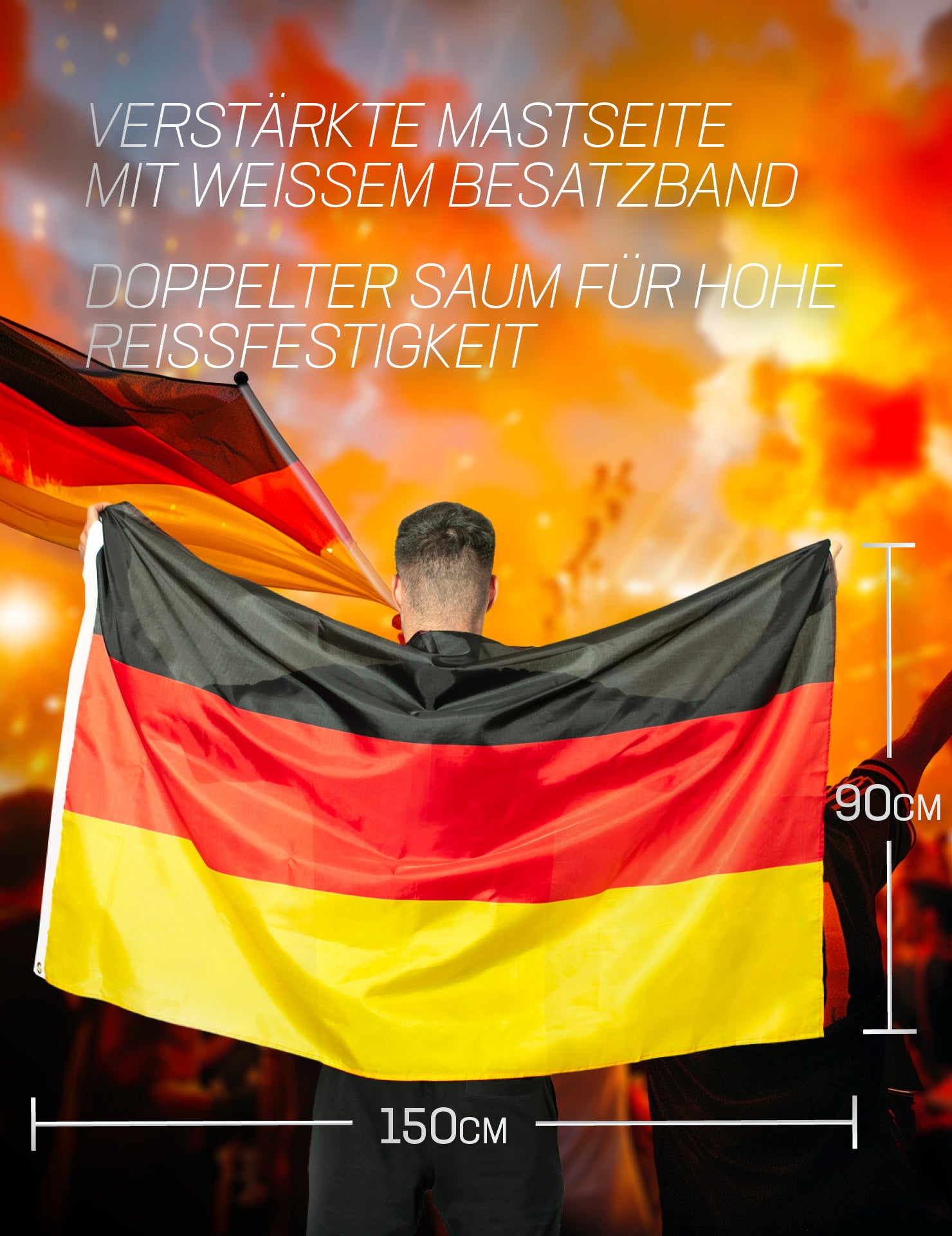 Deutschland Flagge MUWO "Nations Together" 90 x 150 cm