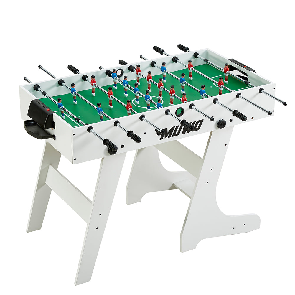 MUWO "Mondial" Indoor faltbarer Tischkicker weiß