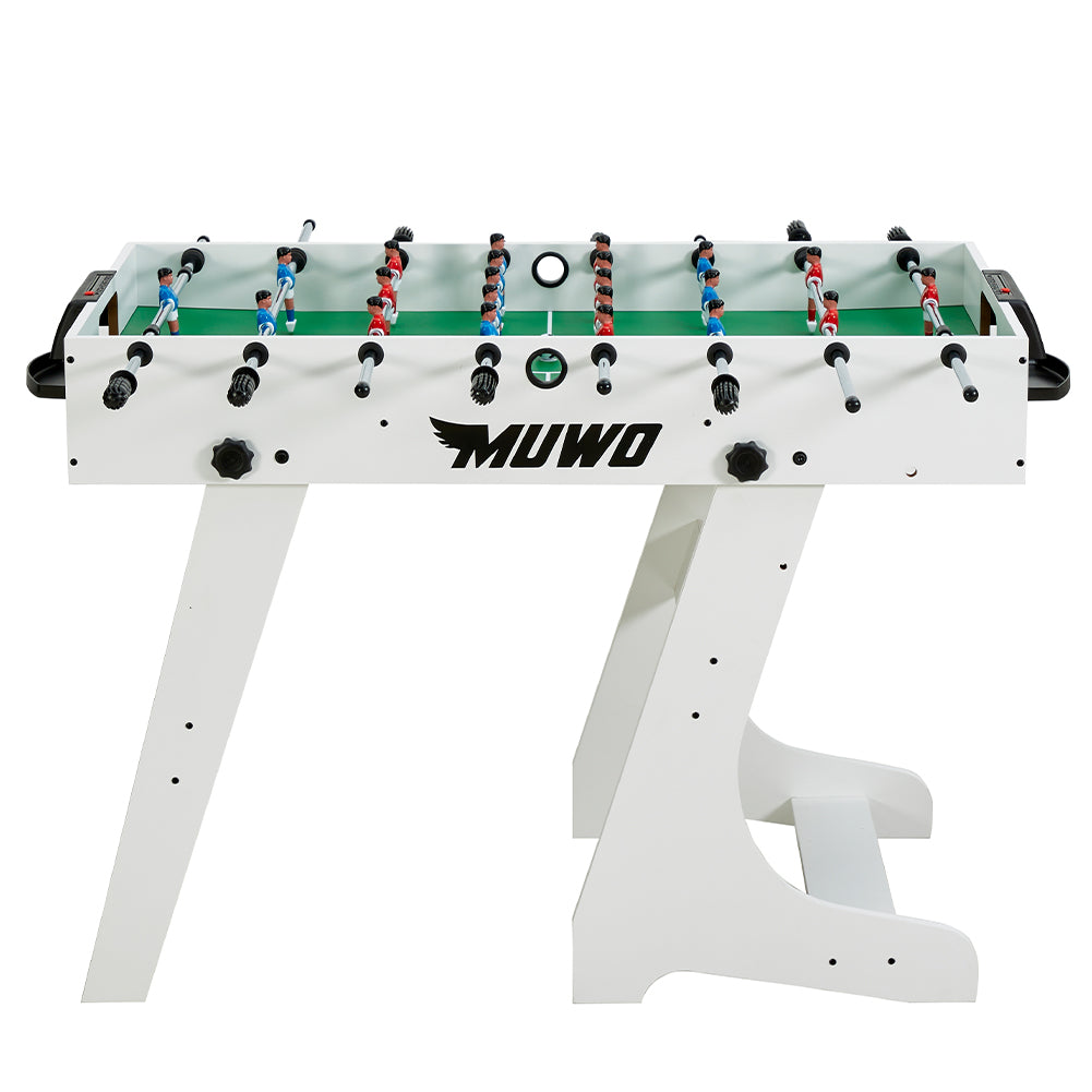 MUWO "Mondial" Indoor faltbarer Tischkicker weiß