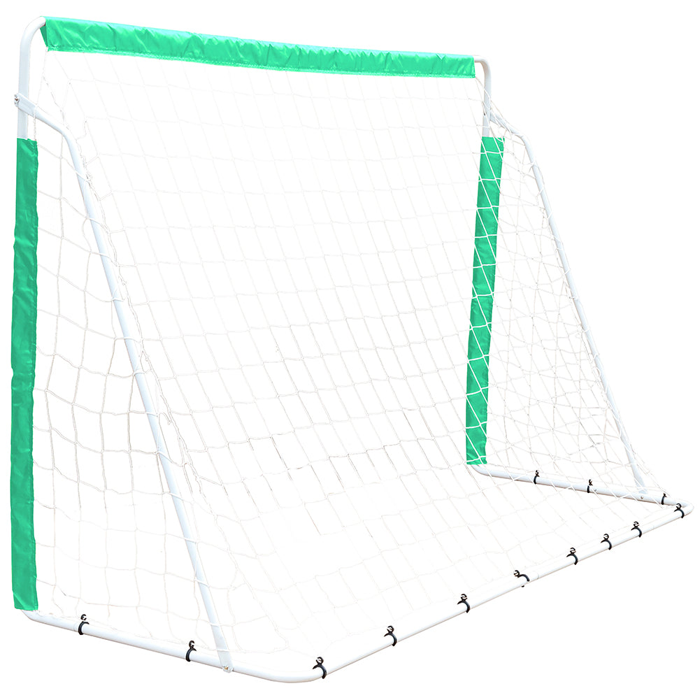 MUWO Fußballtor aus Stahl 240 x 150 cm grün/weiß
