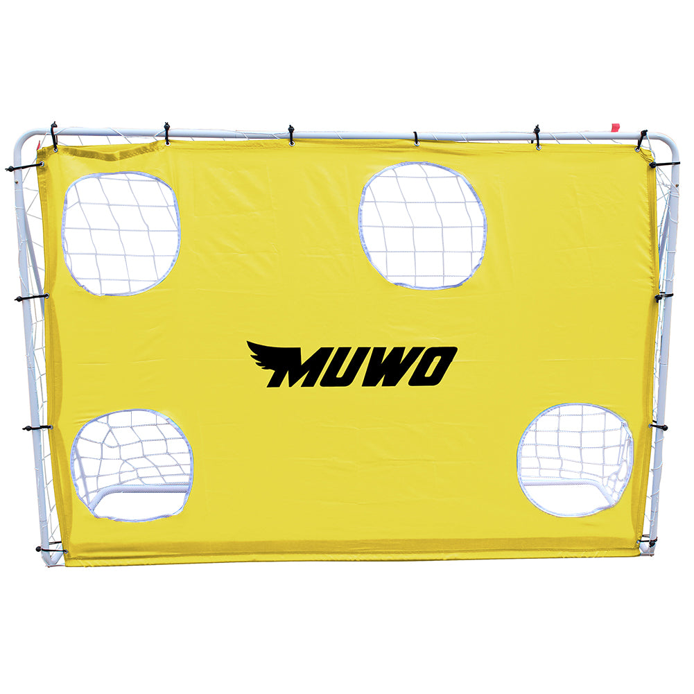 MUWO Fußballtor mit Torwand 217 x 153 cm gelb